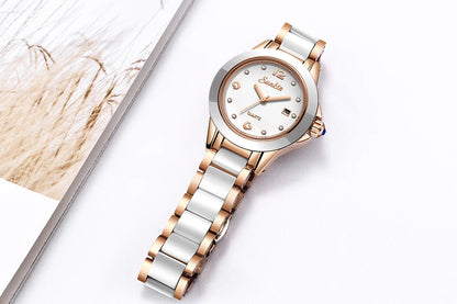 LIGE Woman Watch Fashion Brand Ladies Ceramic Bracelet Wrist Watch Women Dress Watches Waterproof Date Clock Gift Montre Femmes