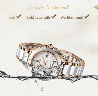 SUNKTA Fashion Women Watches Rose Gold Ladies Bracelet Watches Reloj Mujer 2023 New Creative Waterproof Quartz Watches For Women