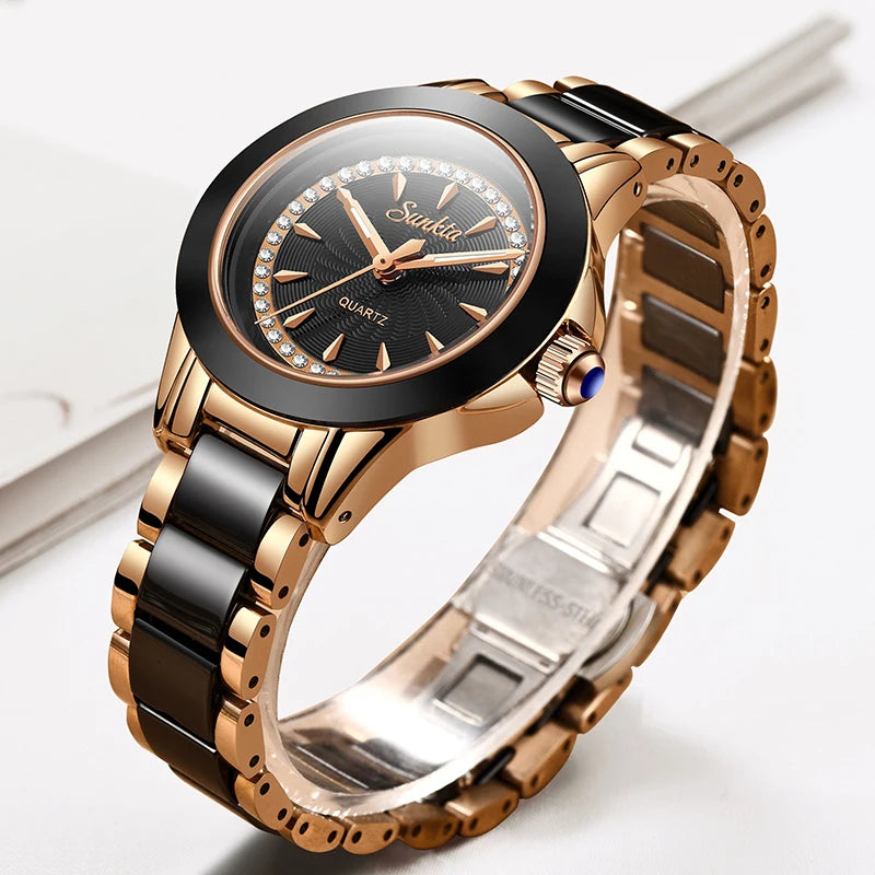 SUNKTA New Listing Women Watches Quartz Watch Ladies Top Brand Luxury Waterproof Female Watch Girl Clock Relogio Feminino