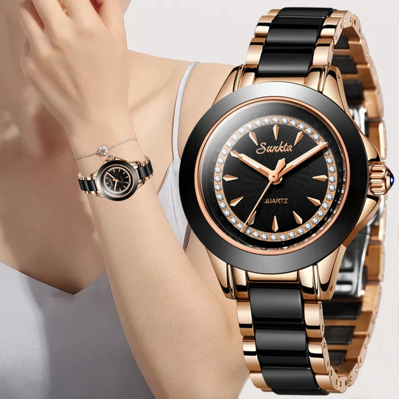 SUNKTA New Listing Women Watches Quartz Watch Ladies Top Brand Luxury Waterproof Female Watch Girl Clock Relogio Feminino