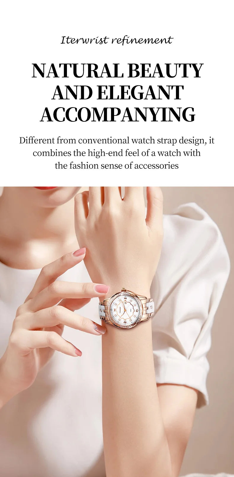 OLEVS Luxury Brand Watch for Women Ceramic Bracelet Waterproof Quartz Fashion Wristwatch Elegant Ladies Dress Gifts Reloj Mujer