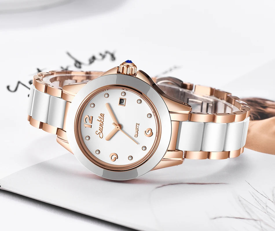 Fashion Women Watch Rose Gold Ladies Bracelet Watches Girl Reloj Mujer 2023 New Creative Watch Waterproof Date Clock Woman