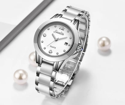 Fashion Women Watch Rose Gold Ladies Bracelet Watches Girl Reloj Mujer 2023 New Creative Watch Waterproof Date Clock Woman