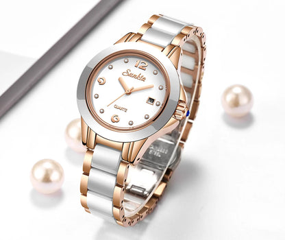 Fashion Women Watch Rose Gold Ladies Bracelet Watches Girl Reloj Mujer 2023 New Creative Watch Waterproof Date Clock Woman