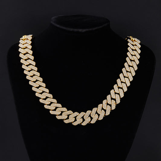 Hip Hop Diamond Chunky Necklace Zinc Alloy Diamond